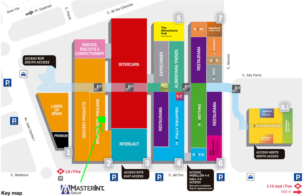 Alimentaria - Localização do Stand da MasterInt