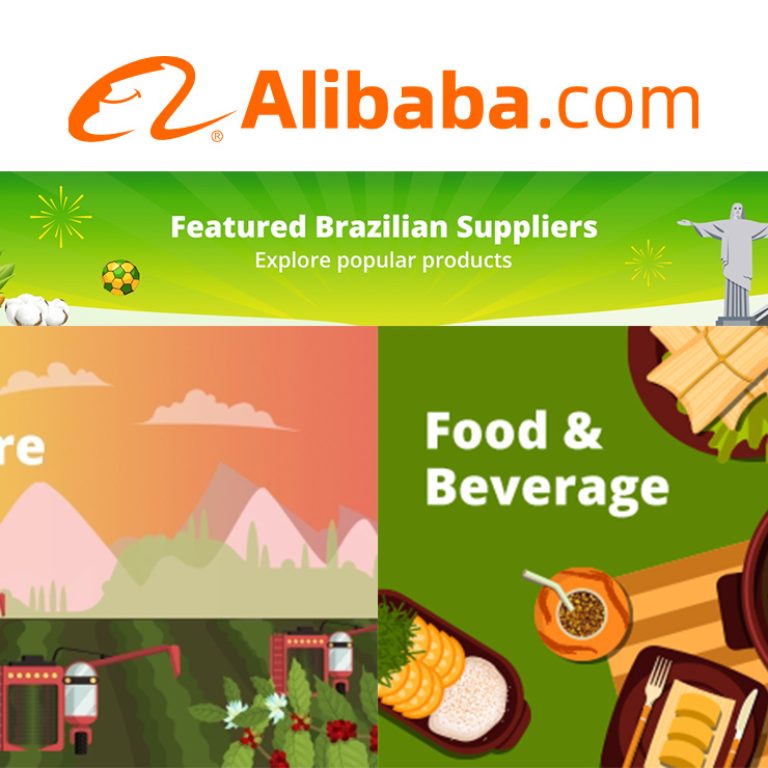 Pavilhão Brasil do Alibaba.com em parceria com a Apex Brasil
